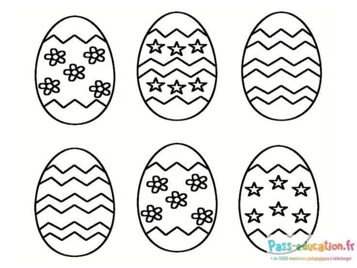 Coloriage Oeufs décorés à imprimer et colorier