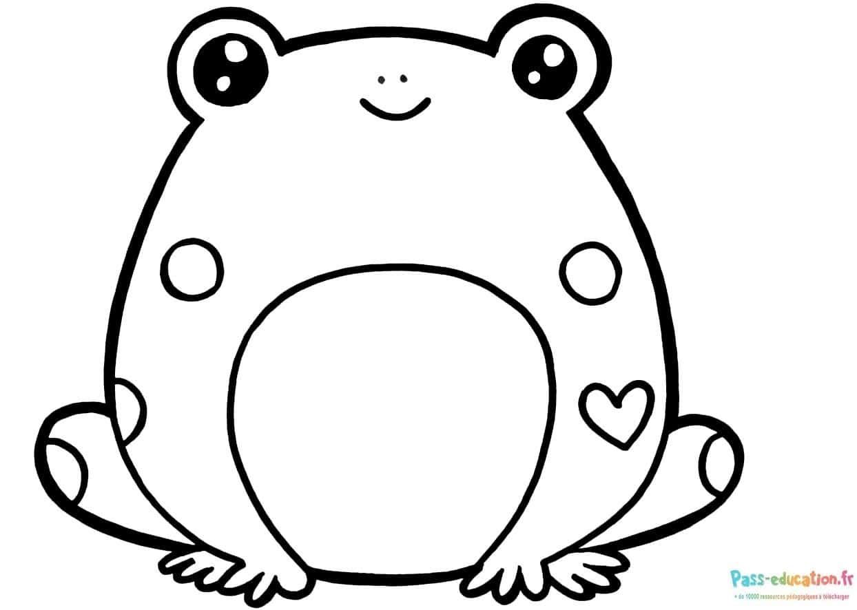 Coloriage Grenouille souriante à imprimer et colorier