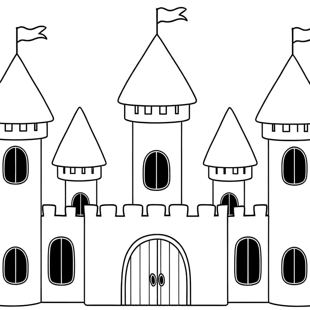 Coloriage Château de princesse à imprimer et colorier