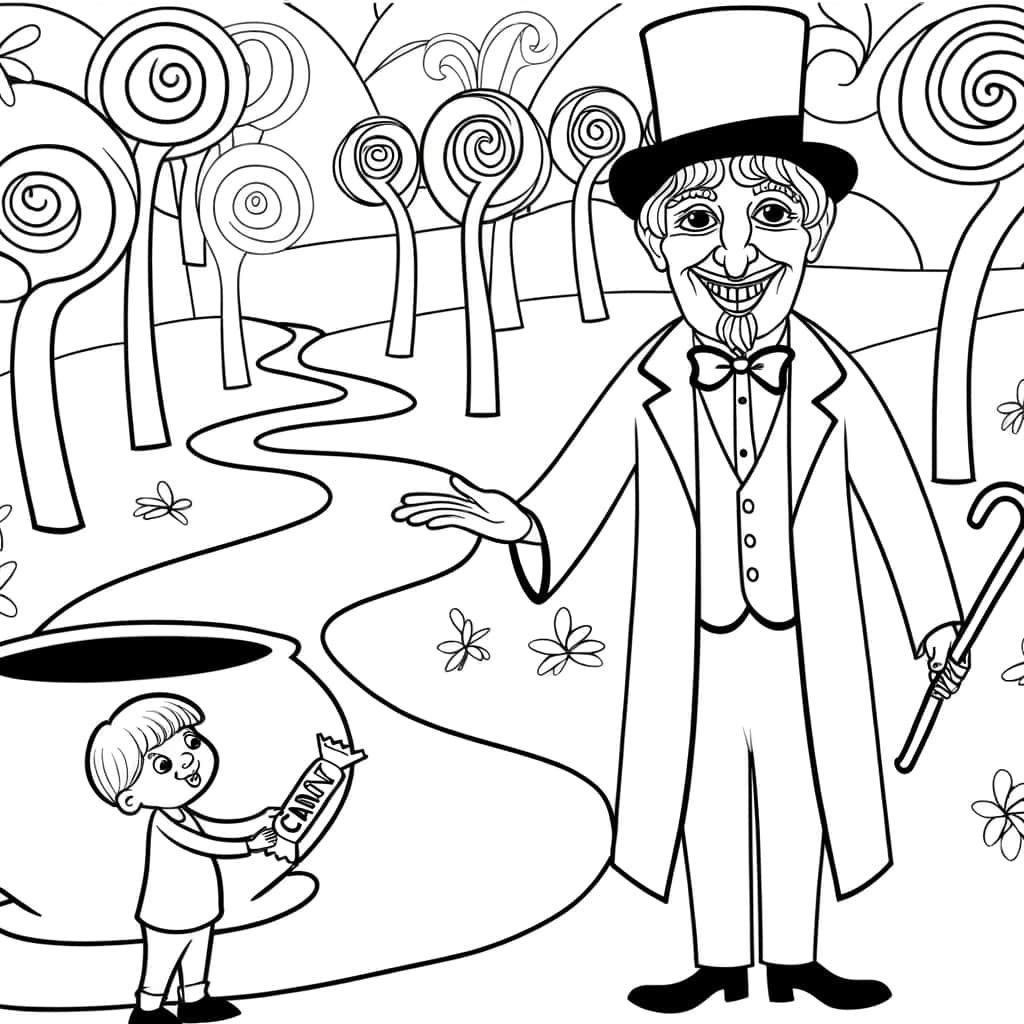 Coloriage Rencontre fantastique à imprimer et colorier