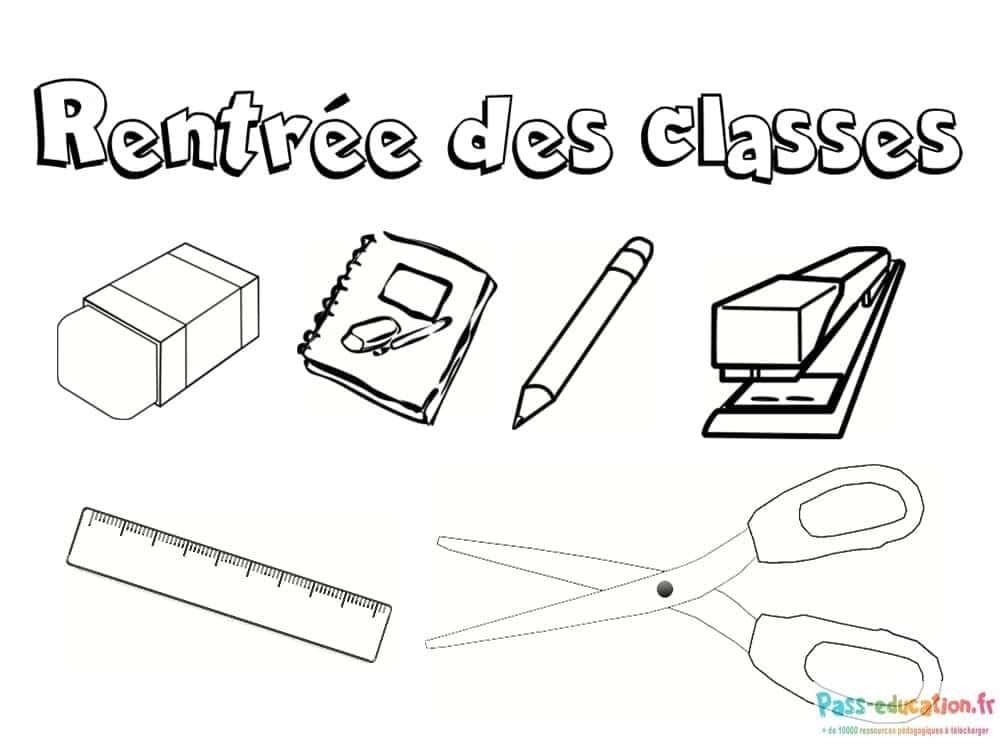 Coloriage Rentrée des classes à imprimer et colorier