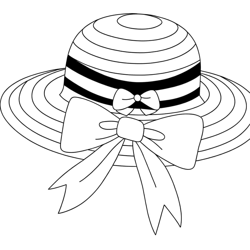 Coloriage Chapeau élégant à imprimer et colorier