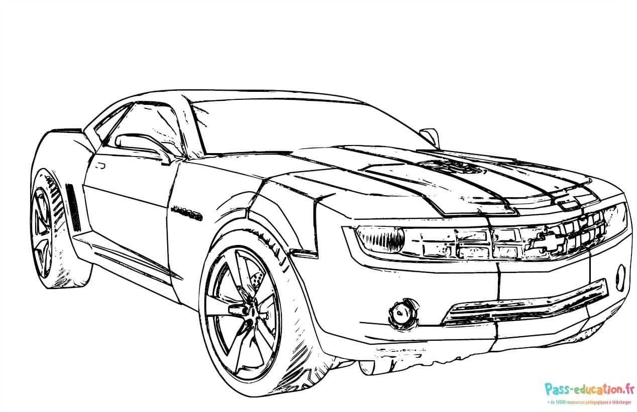 Coloriage Voiture sportive à imprimer et colorier
