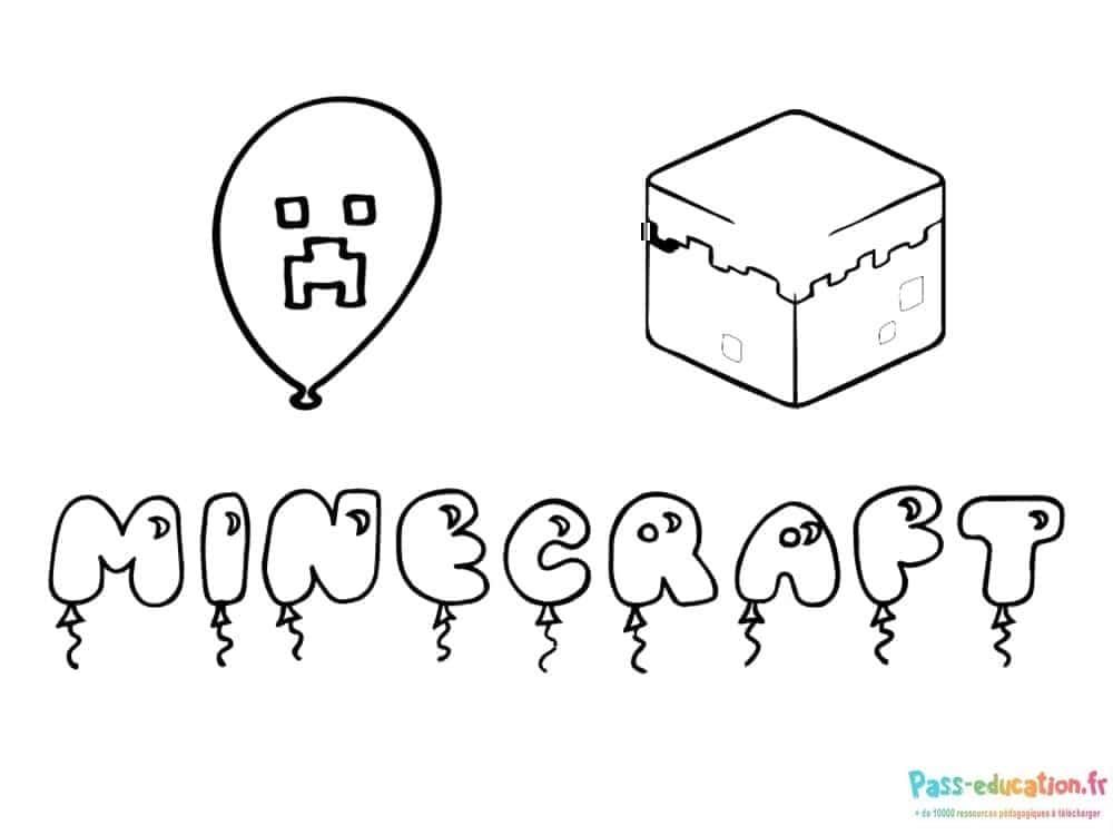 Coloriage Fête Minecraft à imprimer et colorier