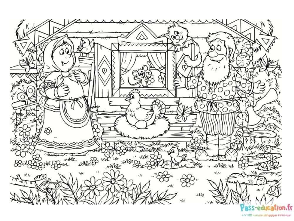 Coloriage Vie à la ferme à imprimer et colorier