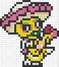 Coloriage Brawler Pixellisé à imprimer et colorier