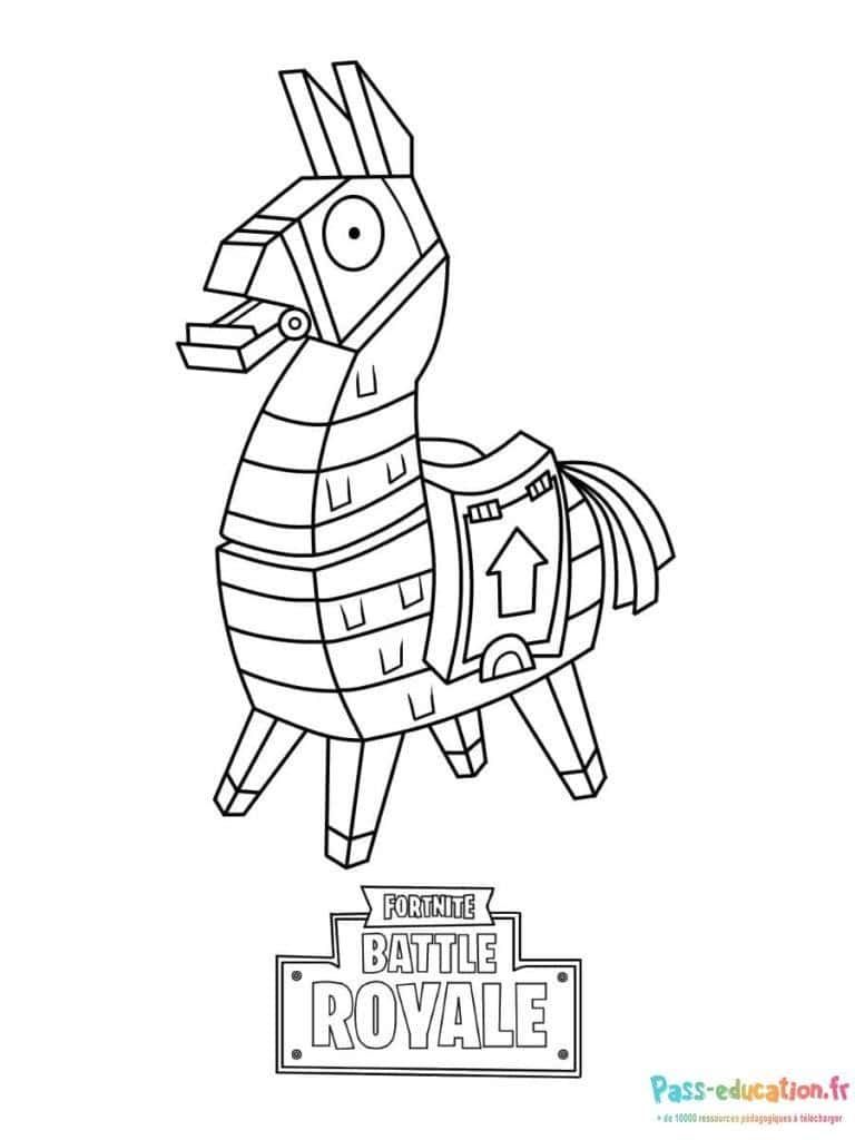 Coloriage Pinata Fortnite à imprimer et colorier