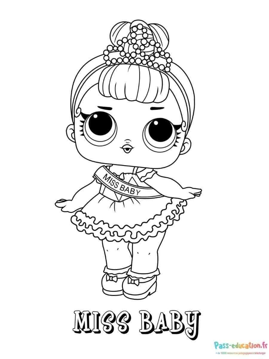Coloriage Miss Baby à imprimer et colorier