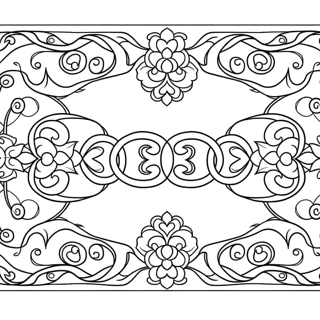 Coloriage Motifs arabesques à imprimer et colorier