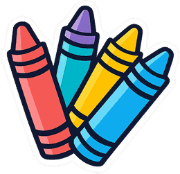 Crayons colorés décoratifs