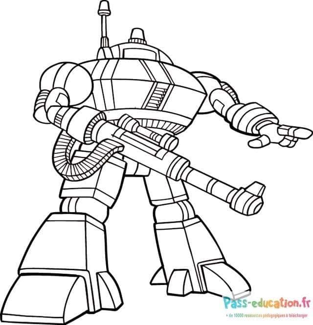 Coloriage Robot futuriste à imprimer et colorier