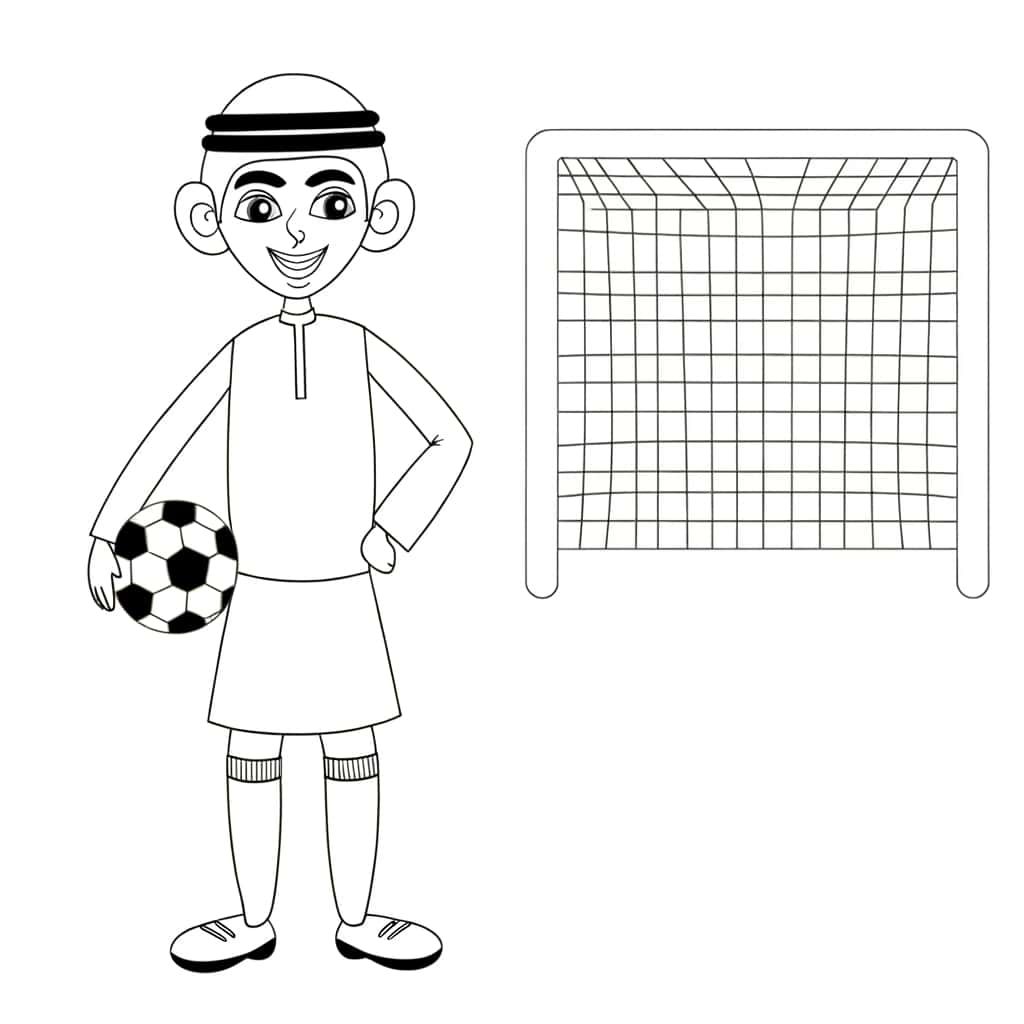 Coloriage Joueur football à imprimer et colorier