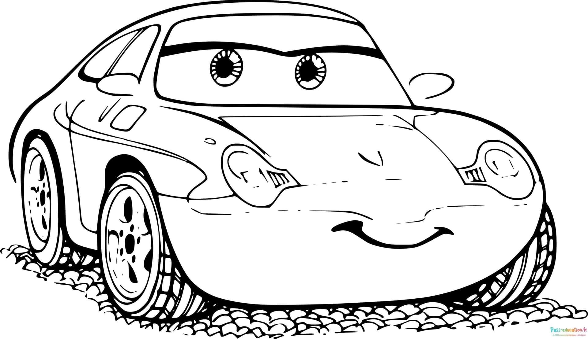 Coloriage Flash Mcqueen à imprimer et colorier