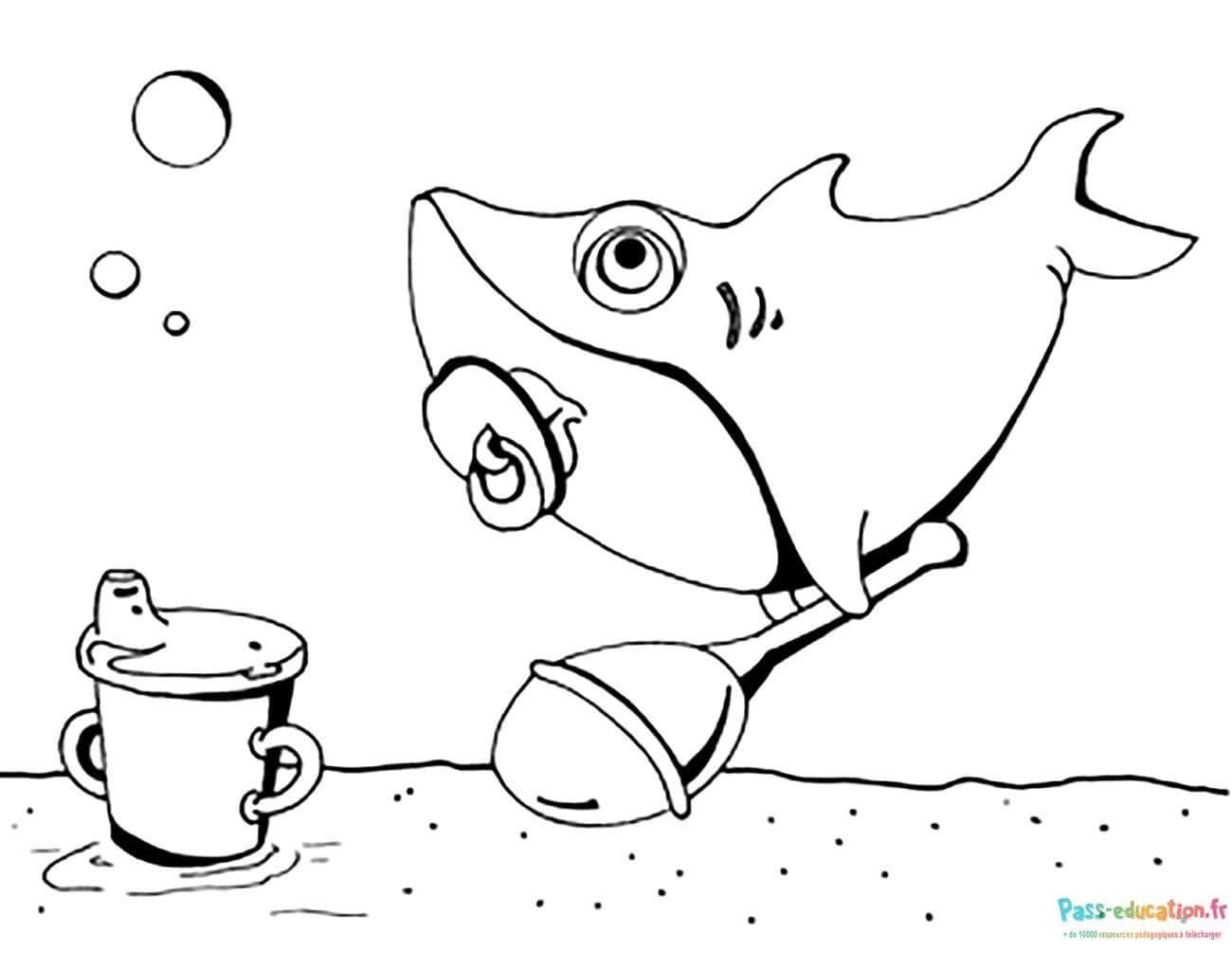 Coloriage Poisson à bulles à imprimer et colorier