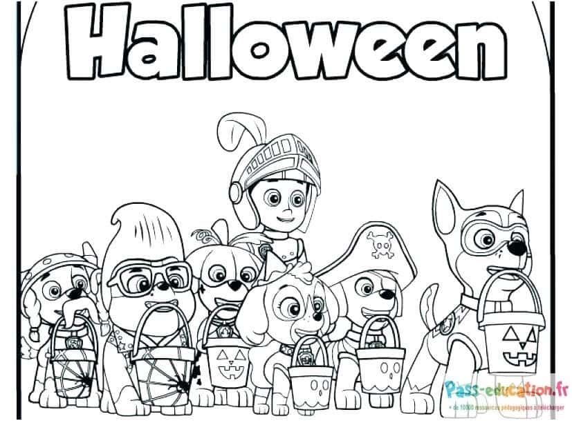 Coloriage Halloween canin à imprimer et colorier