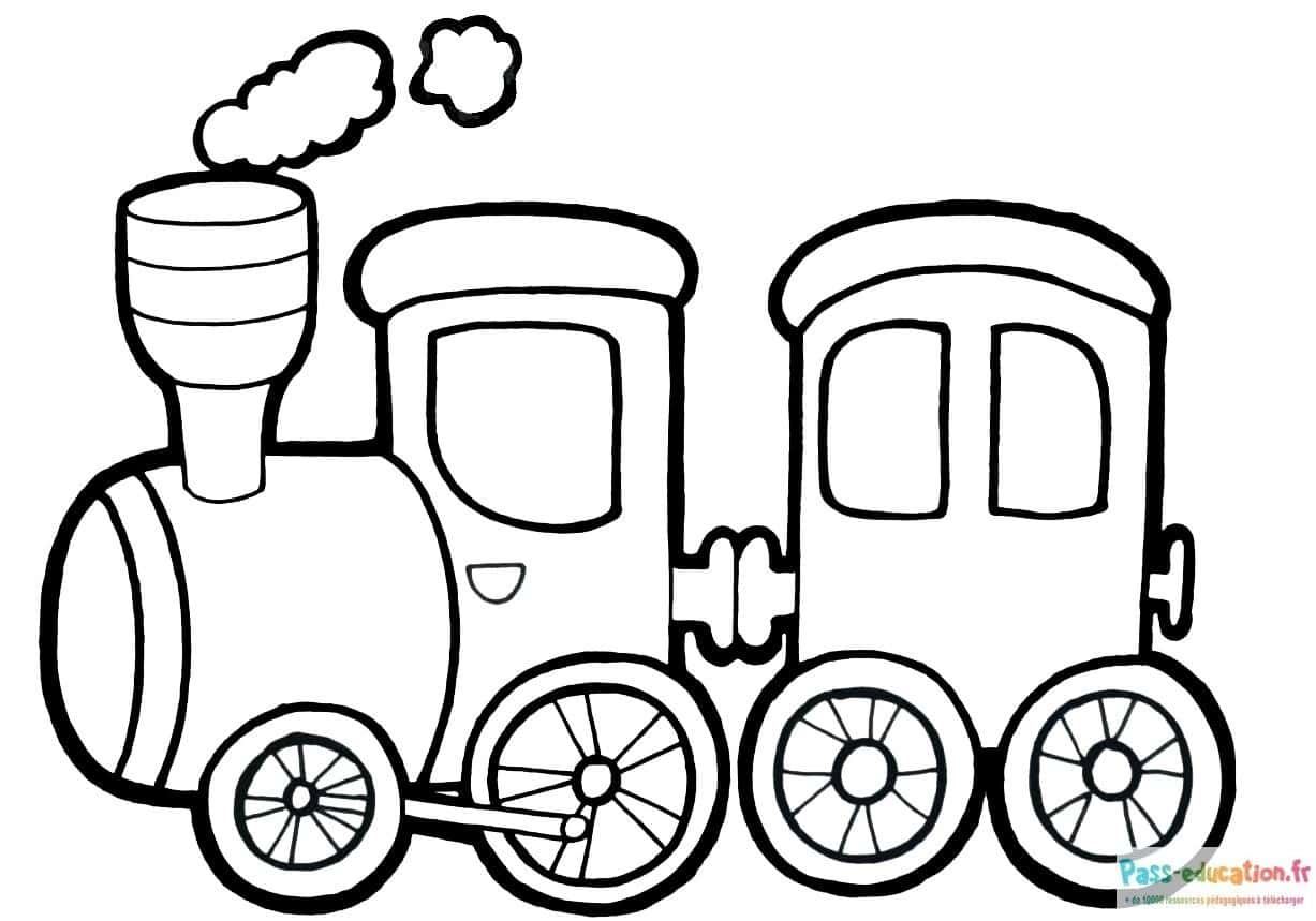 Coloriage Locomotive à vapeur à imprimer et colorier