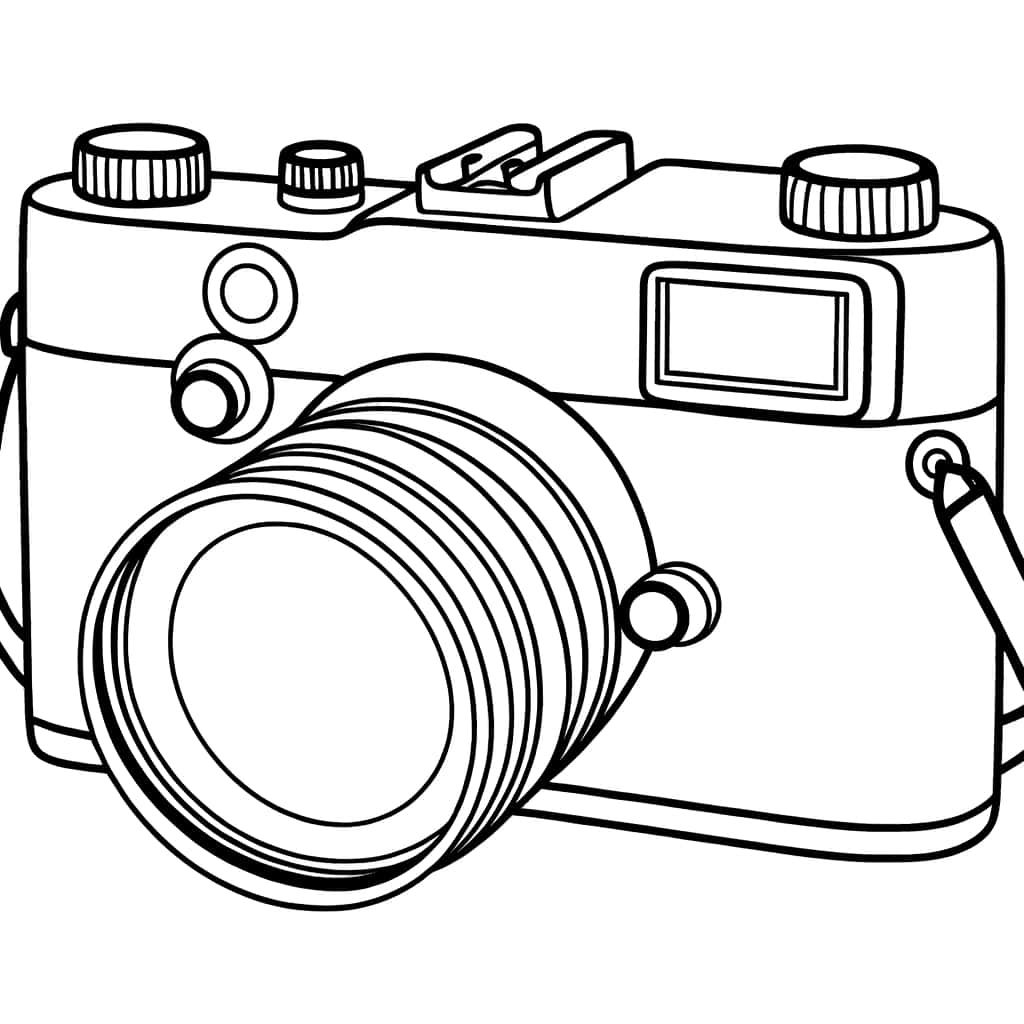 Coloriage Appareil photo à imprimer et colorier