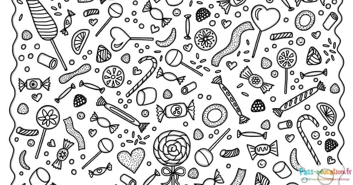 Coloriage Fête des bonbons à imprimer et colorier