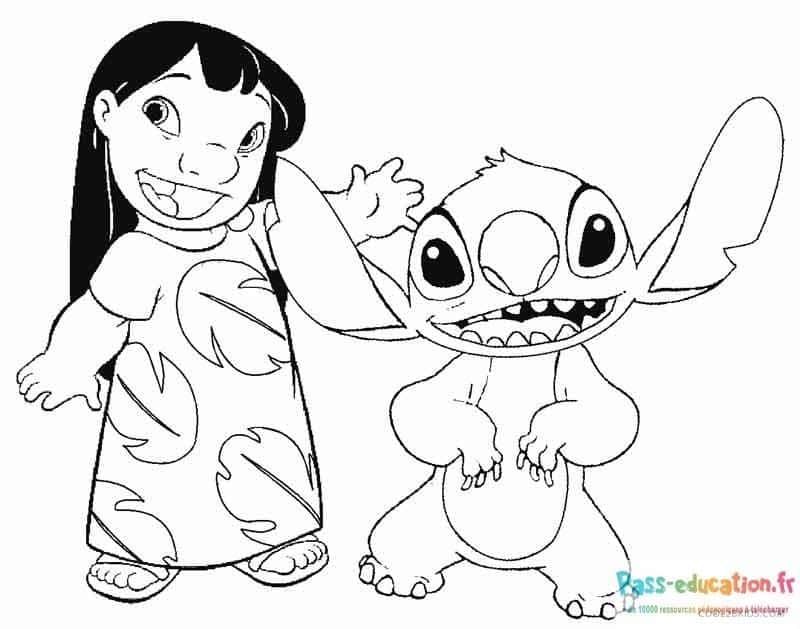 Coloriage Lilo et Stitch à imprimer et colorier