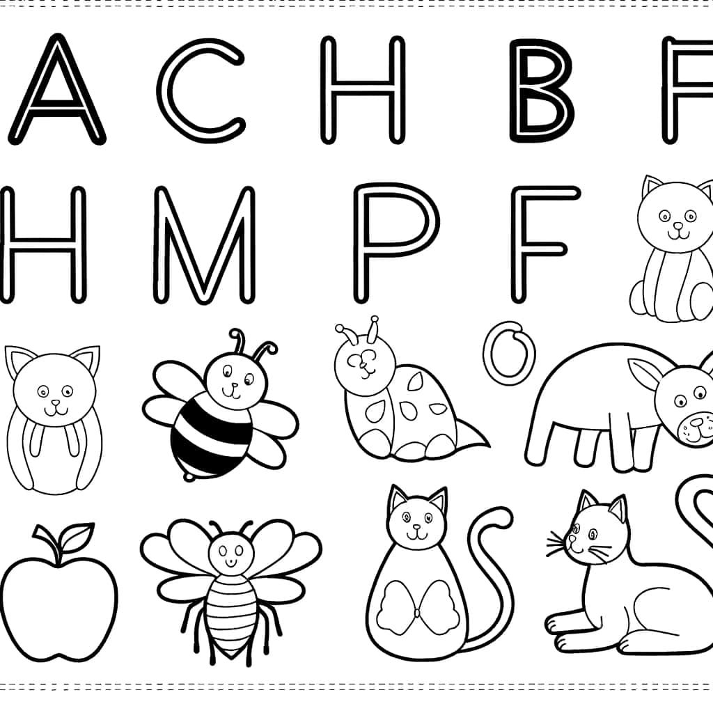 Coloriage Abécédaire animaux à imprimer et colorier