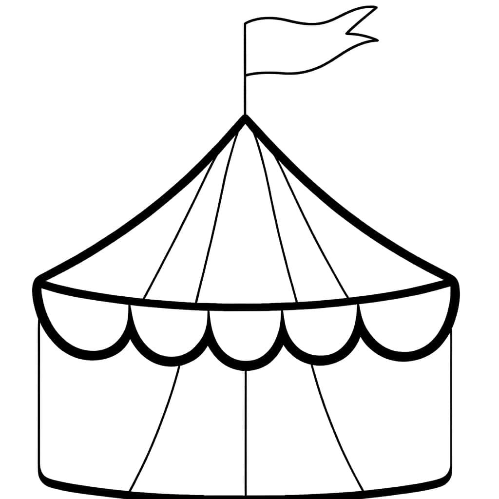 Coloriage Chapiteau de cirque à imprimer et colorier