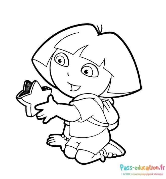 Coloriage Dora l'exploratrice à imprimer et colorier