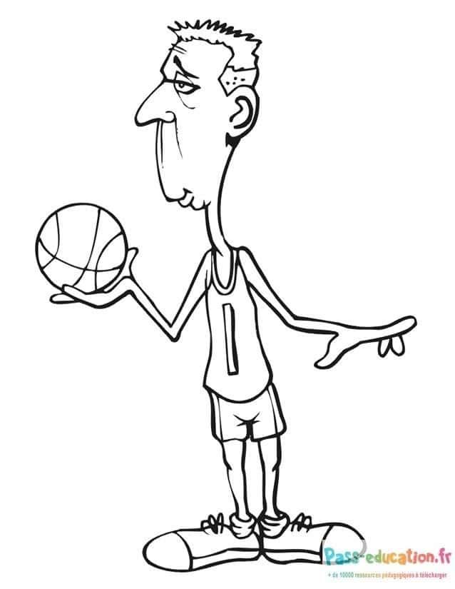 Coloriage Joueur de basketball à imprimer et colorier