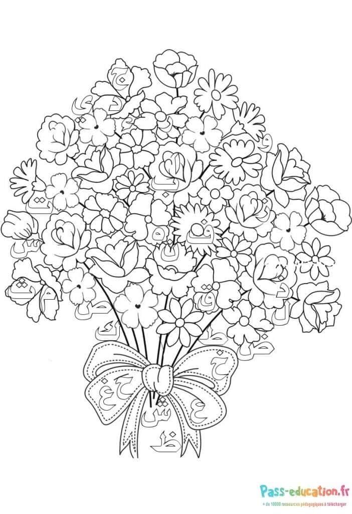 Coloriage Bouquet noué à imprimer et colorier