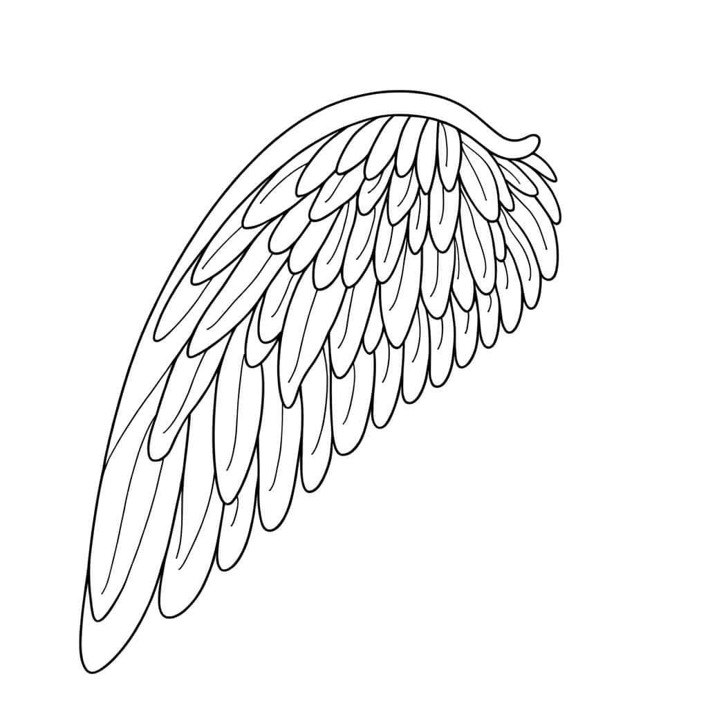 Coloriage Aile d'ange à imprimer et colorier