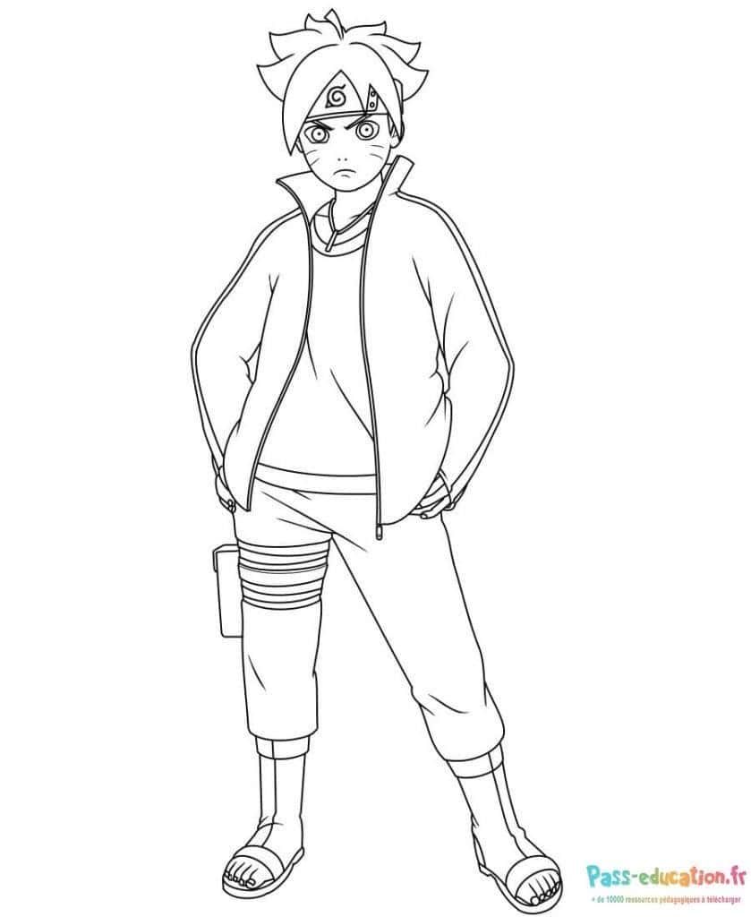 Coloriage Jeune ninja à imprimer et colorier