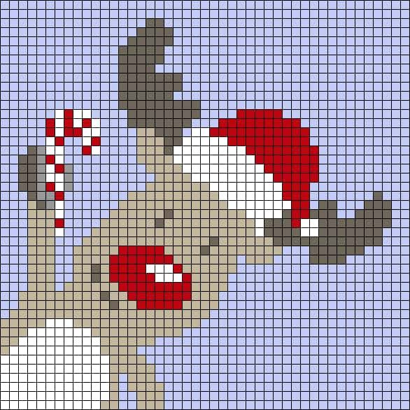 Coloriage Renne de Noël à imprimer et colorier