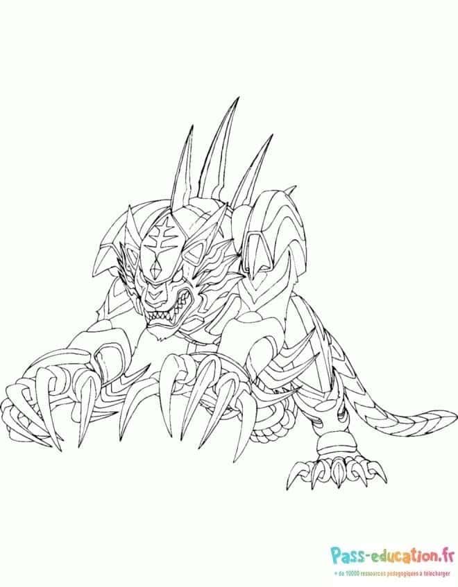 Coloriage Bakugan féroce à imprimer et colorier