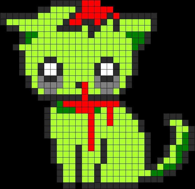 Coloriage Chat vert Halloween à imprimer et colorier