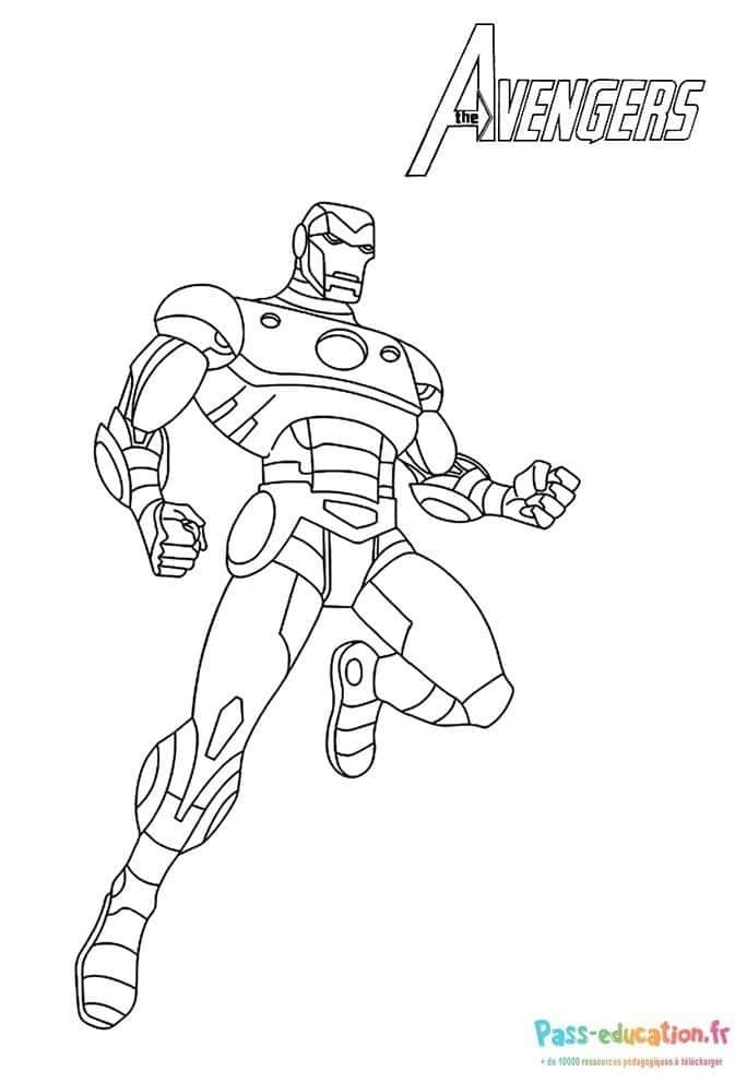 Coloriage Iron Man à imprimer et colorier