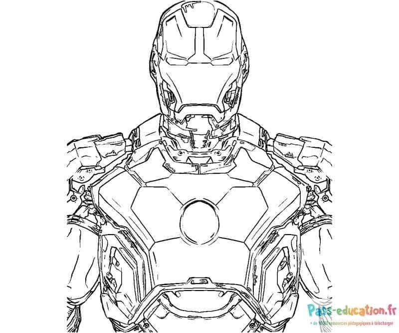 Coloriage Iron Man à imprimer et colorier