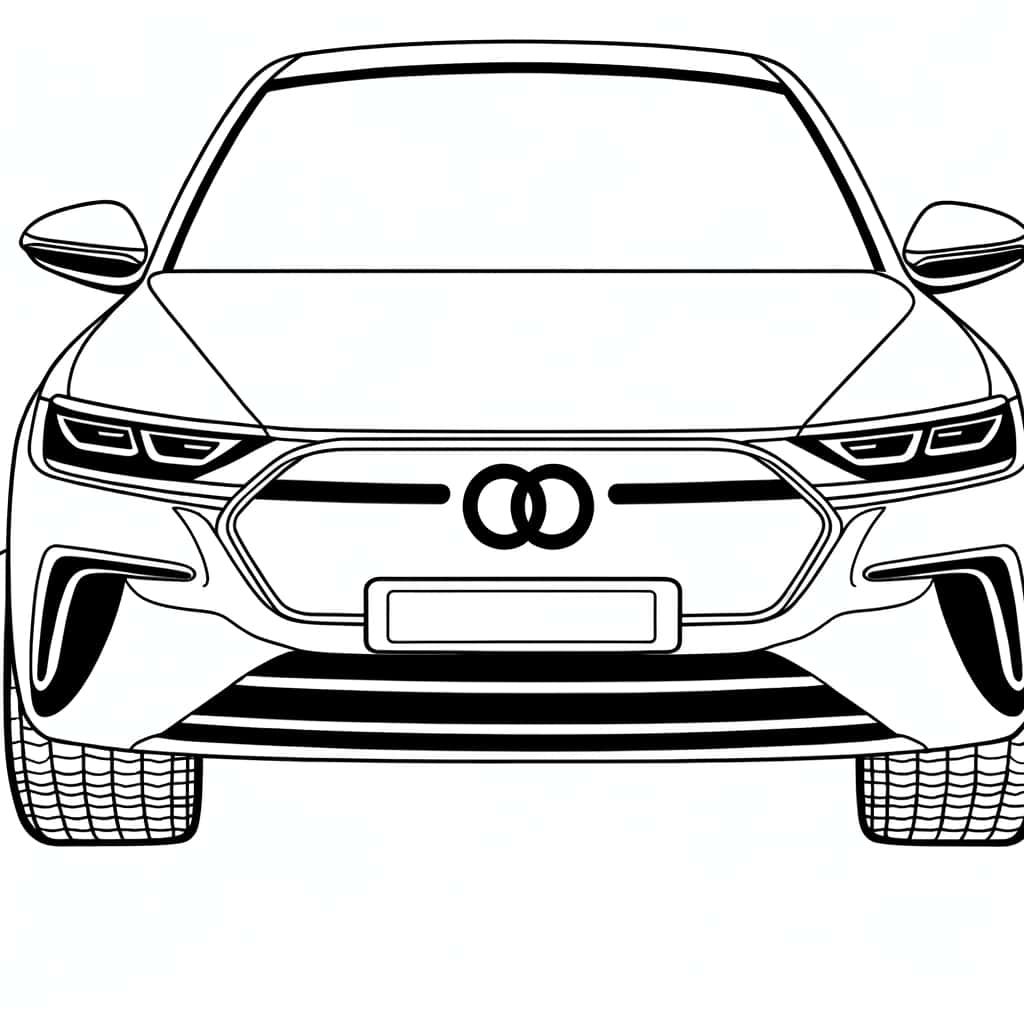 Coloriage Audi avant stylisée à imprimer et colorier