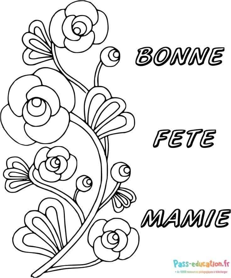 Coloriage Fête des grands-mères à imprimer et colorier