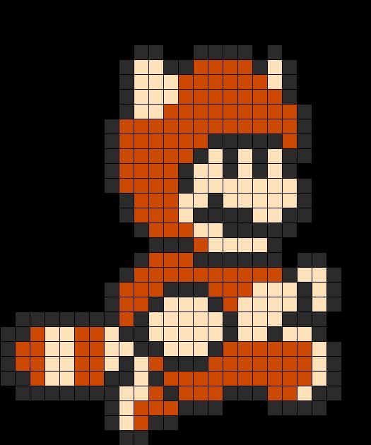 Coloriage Mario pixelisé à imprimer et colorier