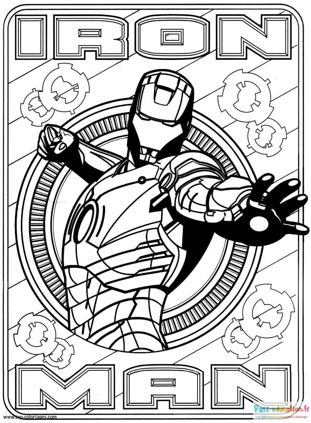 Coloriage Iron Man à imprimer et colorier