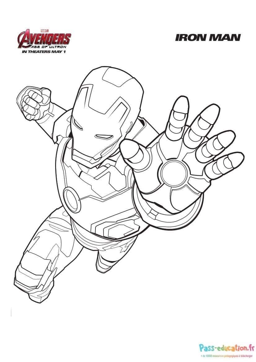 Coloriage Iron Man à imprimer et colorier