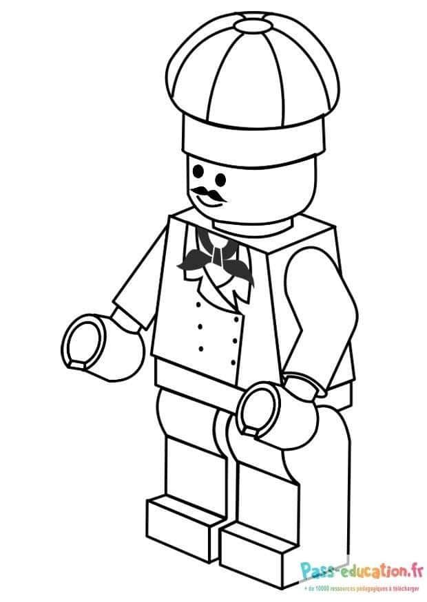 Coloriage Chef Cuisinier à imprimer et colorier