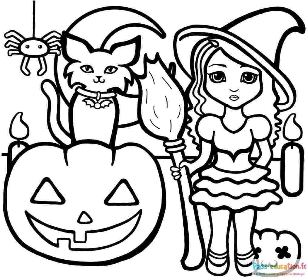 Coloriage Fête d'Halloween à imprimer et colorier