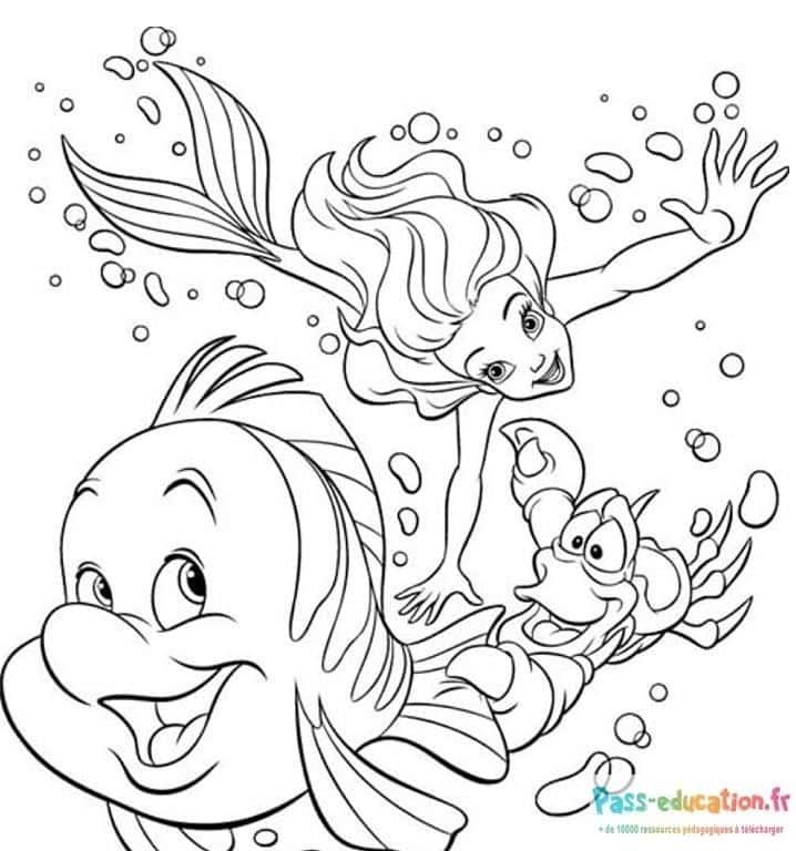 Coloriage Amis sous-marins à imprimer et colorier