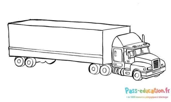 Coloriage Camion à colorier à imprimer et colorier