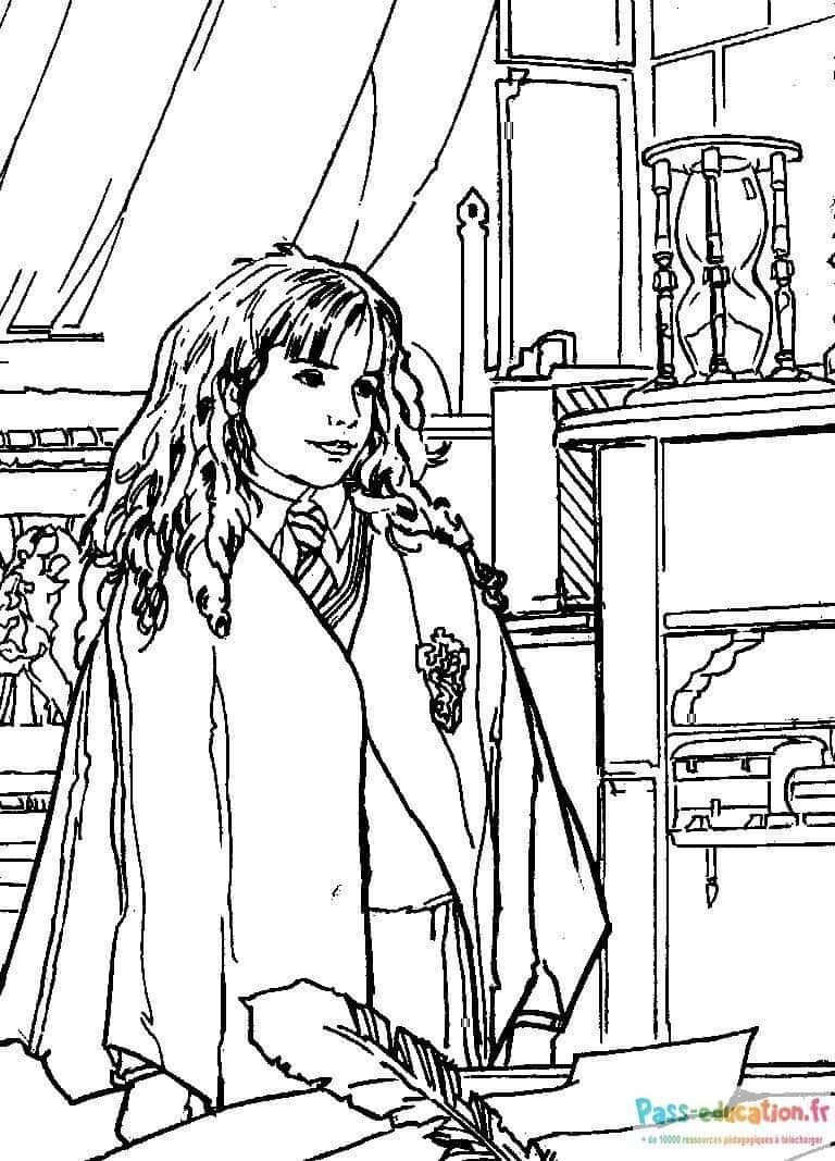Coloriage Hermione Granger à imprimer et colorier