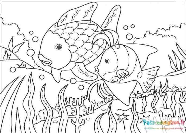 Coloriage Fonds marins animés à imprimer et colorier