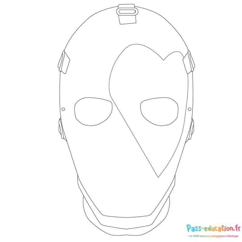Coloriage Masque Fortnite à imprimer et colorier