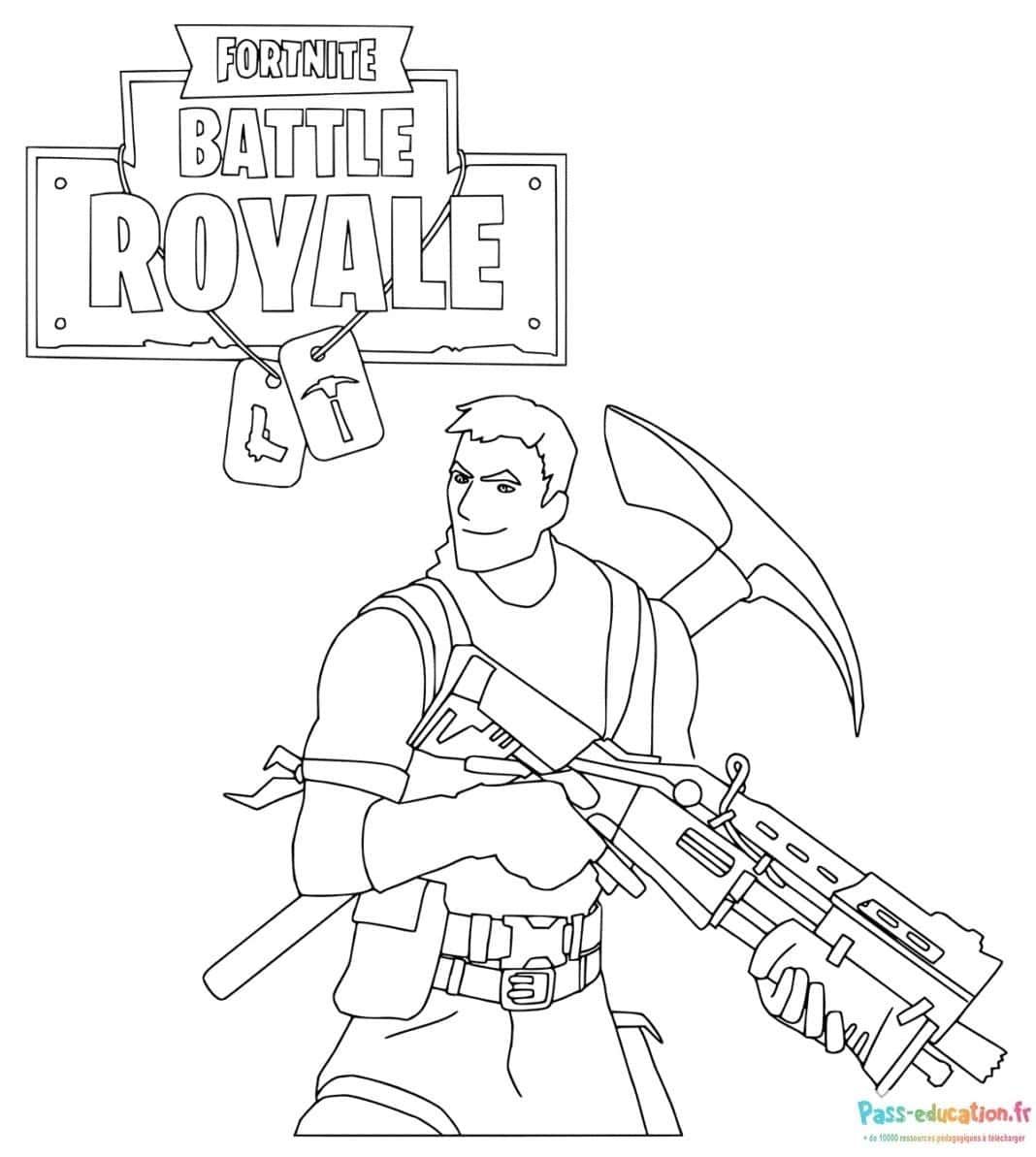 Coloriage Fortnite Battle Royale à imprimer et colorier