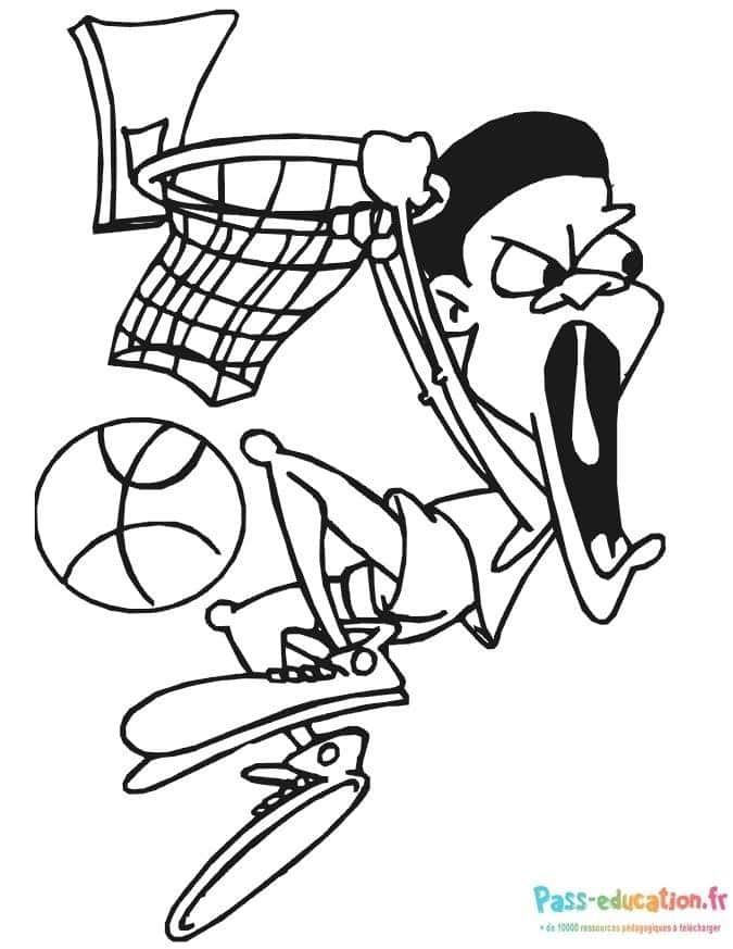 Coloriage Joueur de basketball à imprimer et colorier