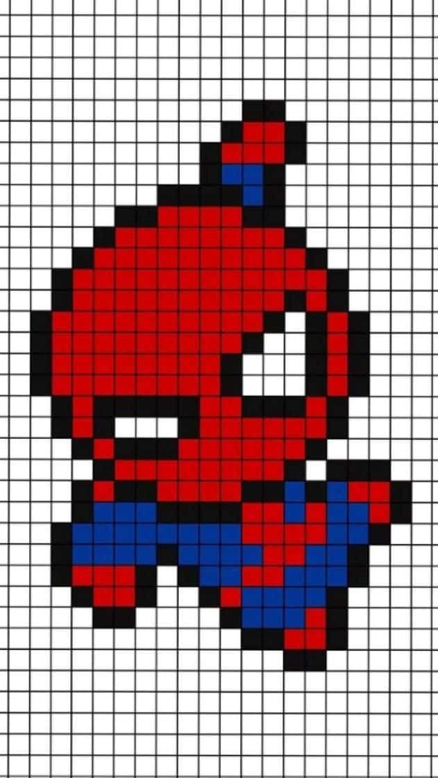 Coloriage Spiderman rouge et bleu à imprimer et colorier